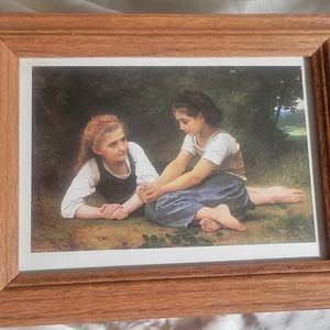 Oak Framed Classic Print Young Girls